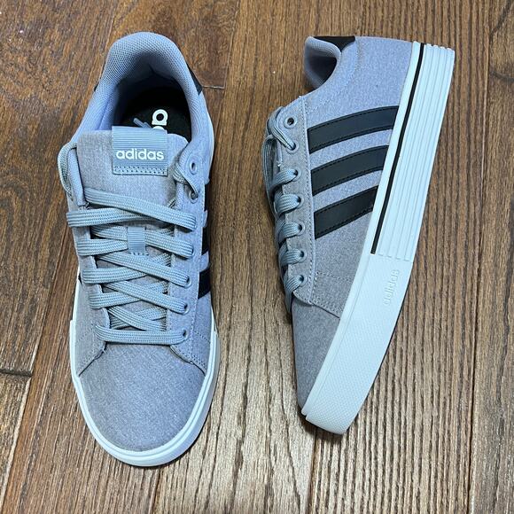 Adidas Men's Daily 4.0 Sneakers Gray and black Size M8  W9.5 - Picture 1 of 6